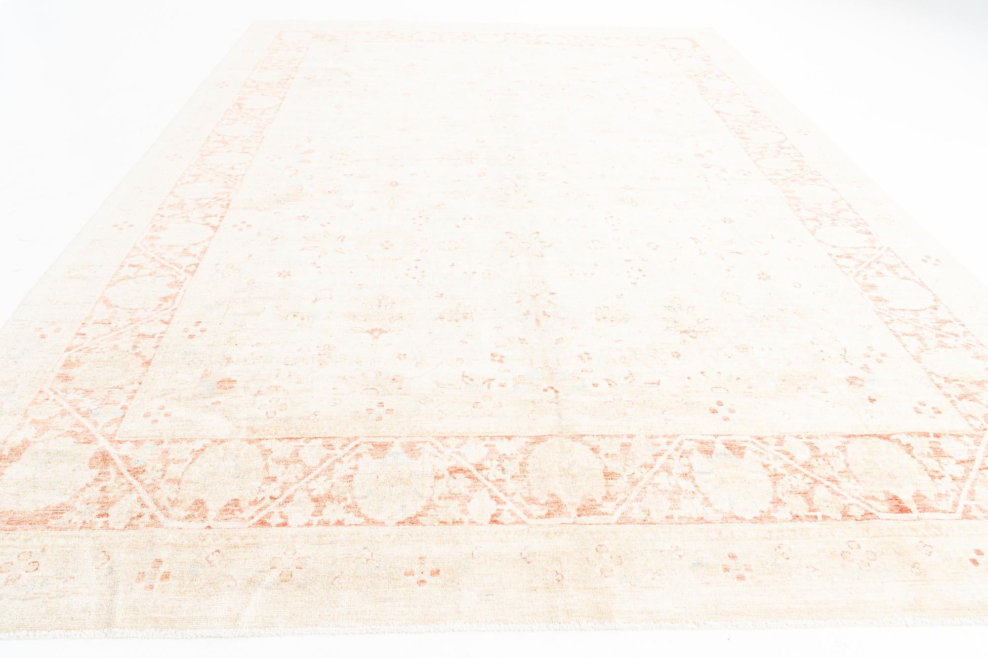 9' 11 x 13' 8 Hand Knotted Peshawar Ziegler Rug