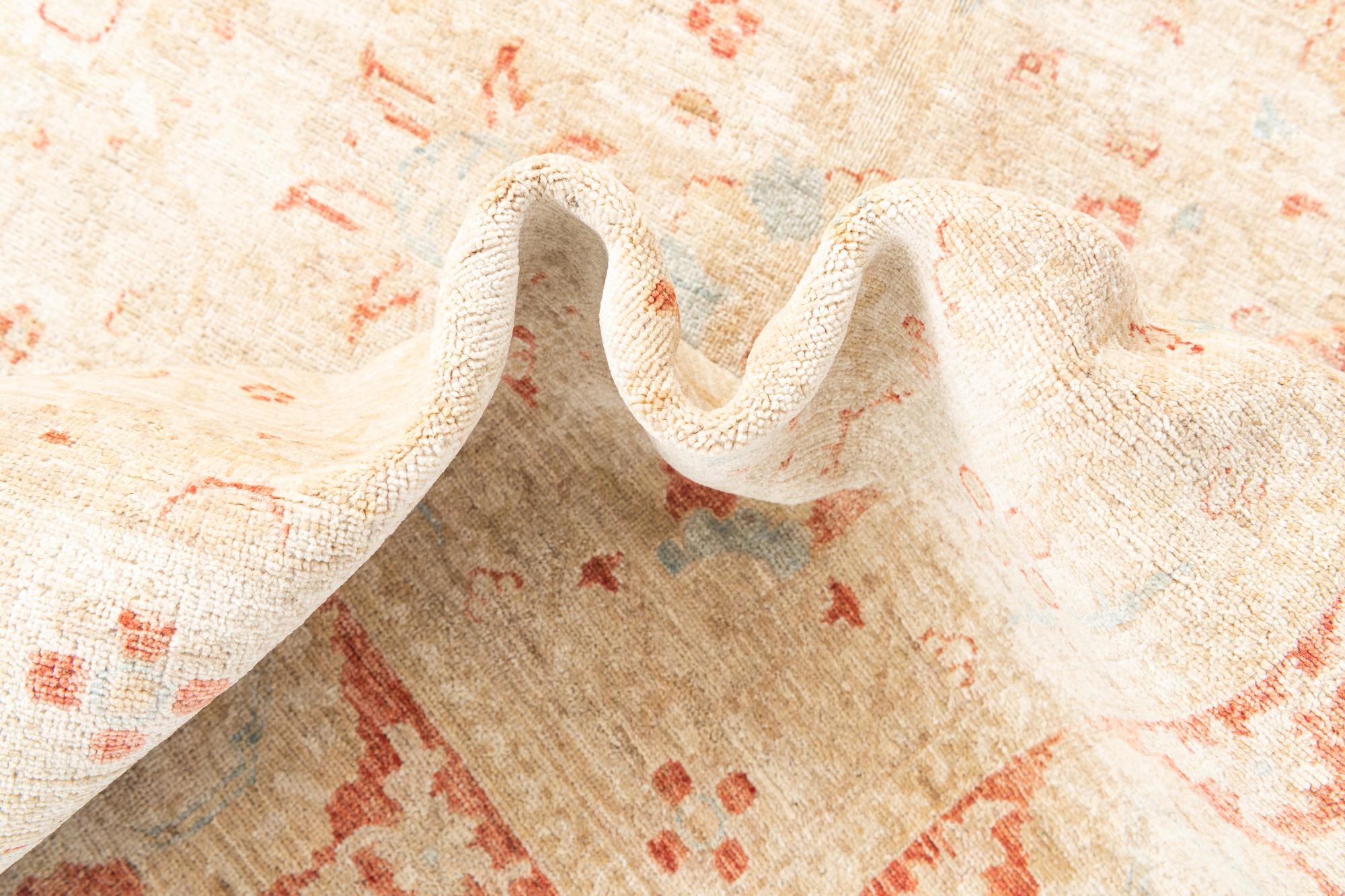9' 11 x 13' 8 Hand Knotted Peshawar Ziegler Rug