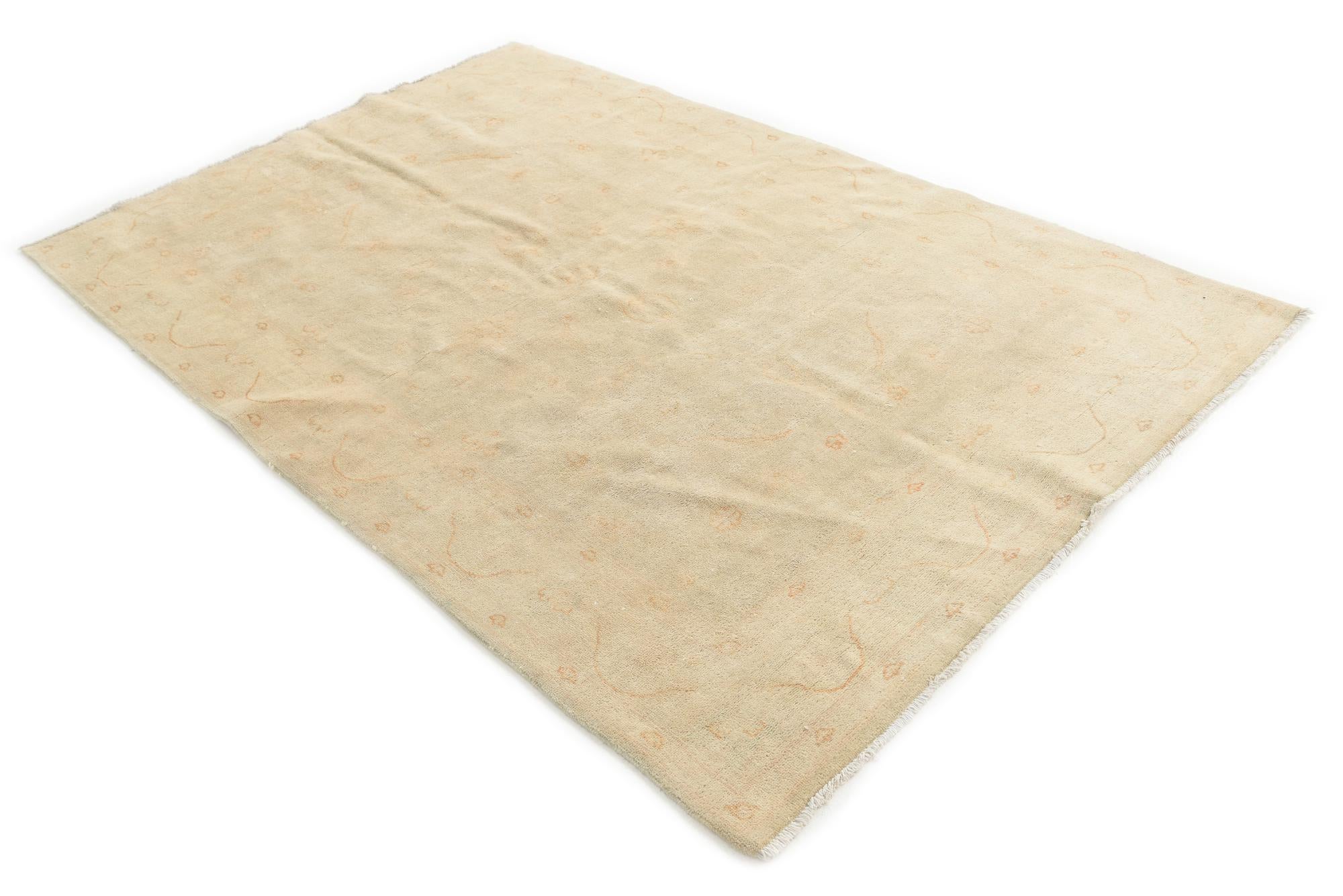 5' 5 x 8' 3 Hand Knotted Peshawar Ziegler Rug