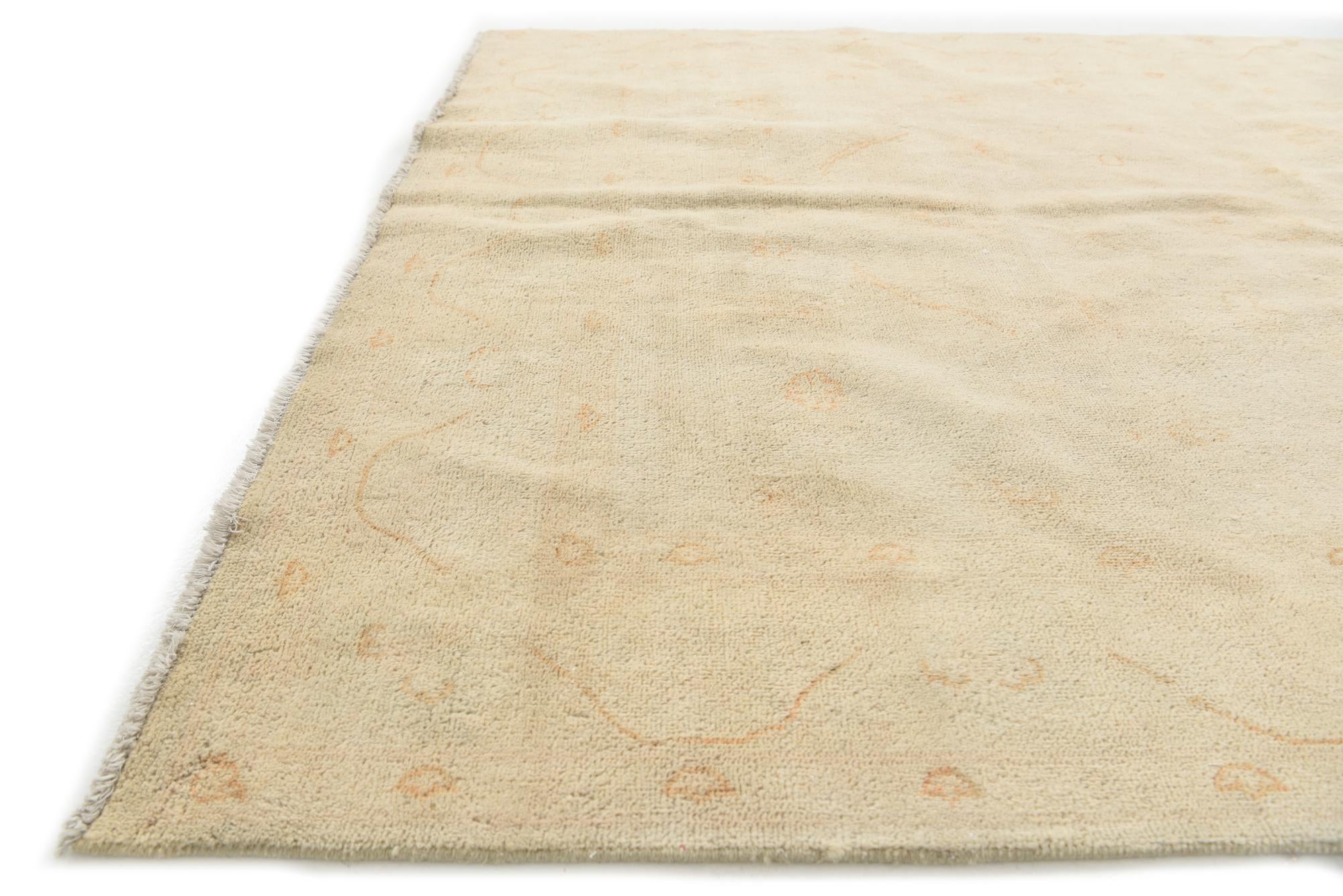 5' 5 x 8' 3 Hand Knotted Peshawar Ziegler Rug