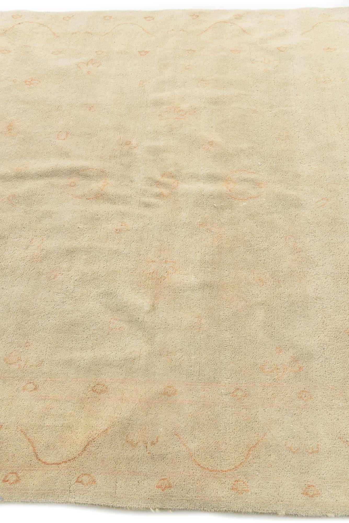 5' 5 x 8' 3 Hand Knotted Peshawar Ziegler Rug