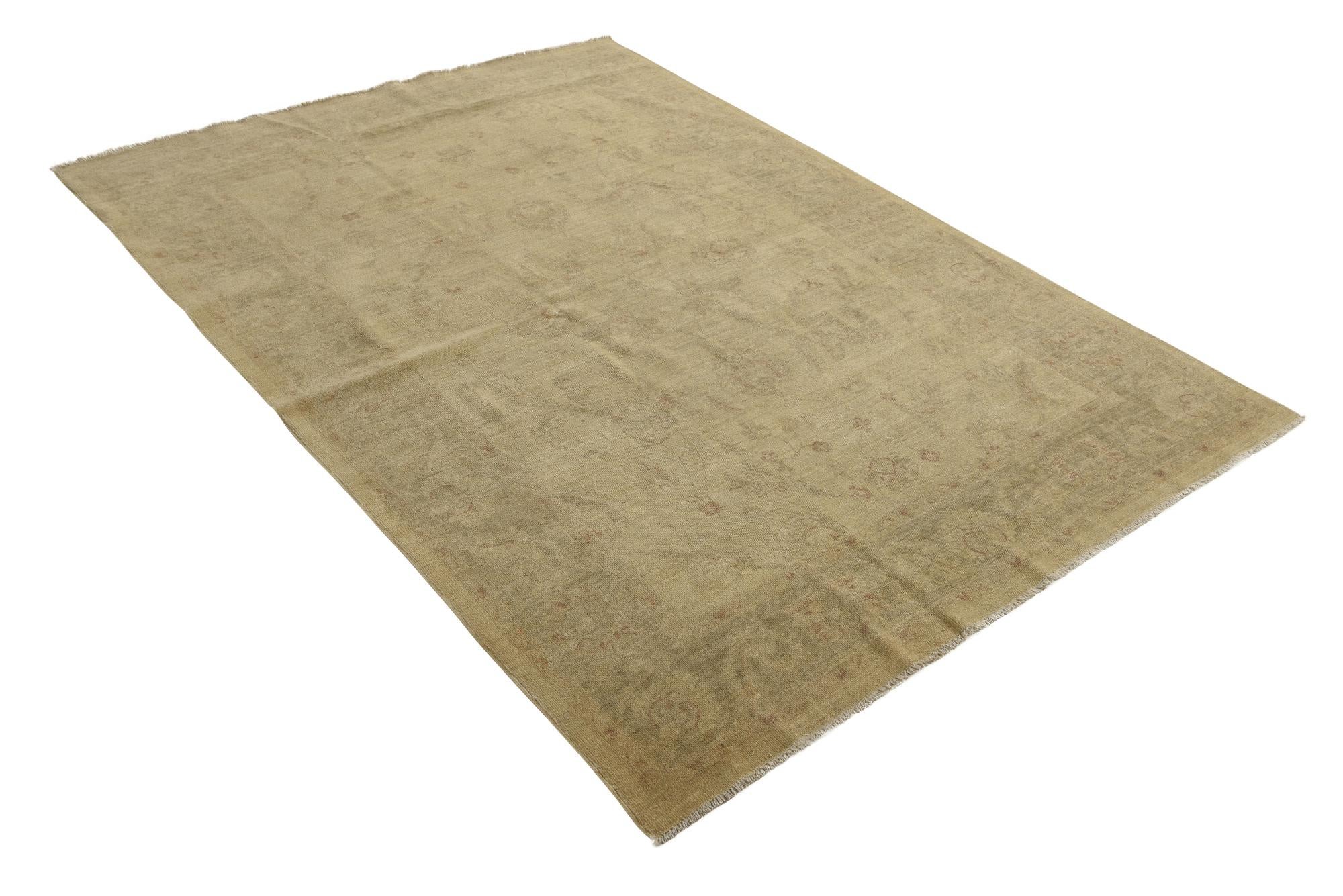 6' x 8' 5 Hand Knotted Peshawar Ziegler Rug