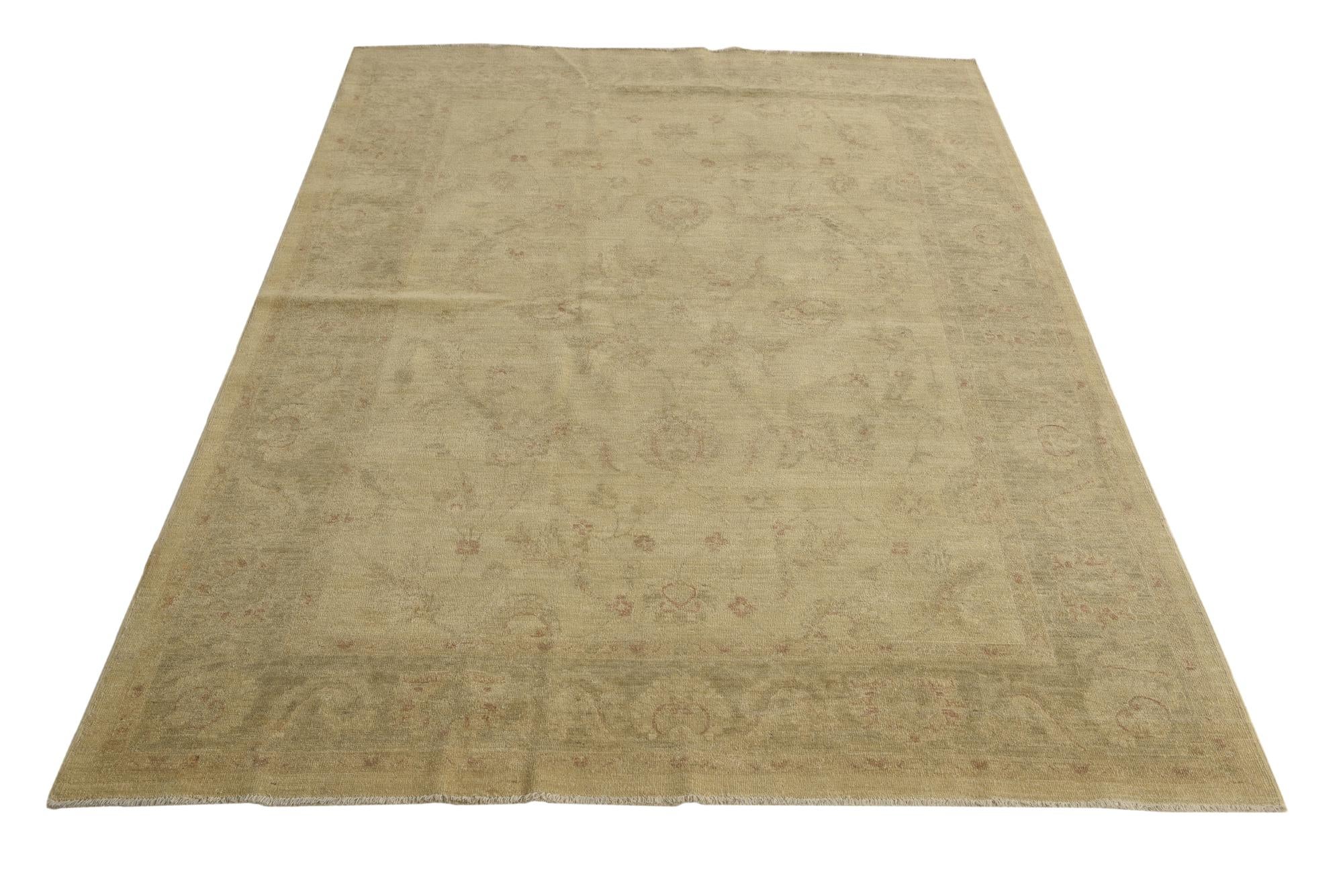 6' x 8' 5 Hand Knotted Peshawar Ziegler Rug