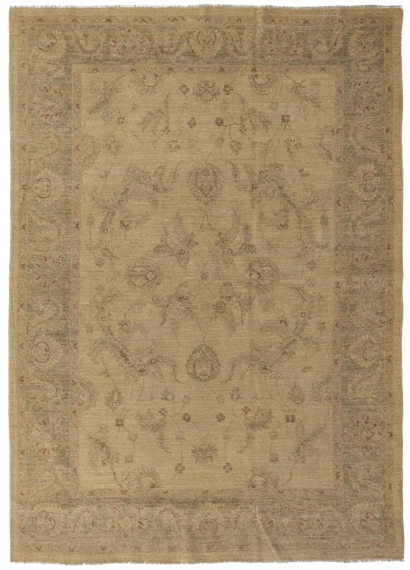 6' x 8' 5 Hand Knotted Peshawar Ziegler Rug