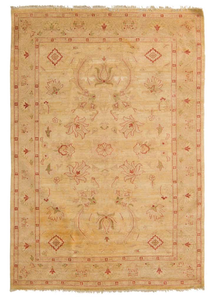 6' 6 x 10' Hand Knotted Peshawar Ziegler Rug