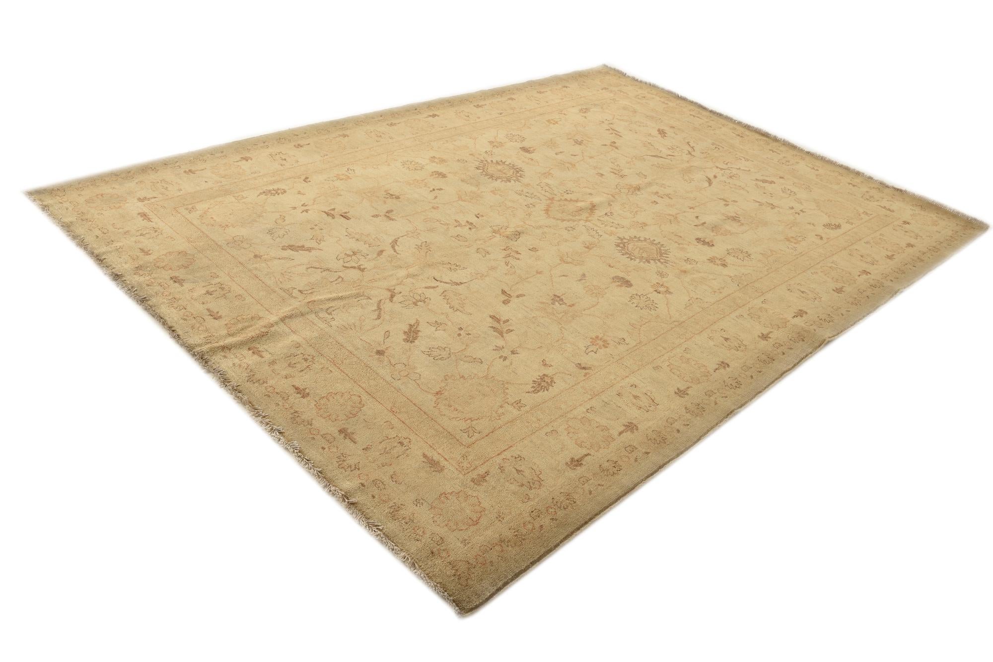 6' 11 x 9' 10 Hand Knotted Peshawar Ziegler Rug