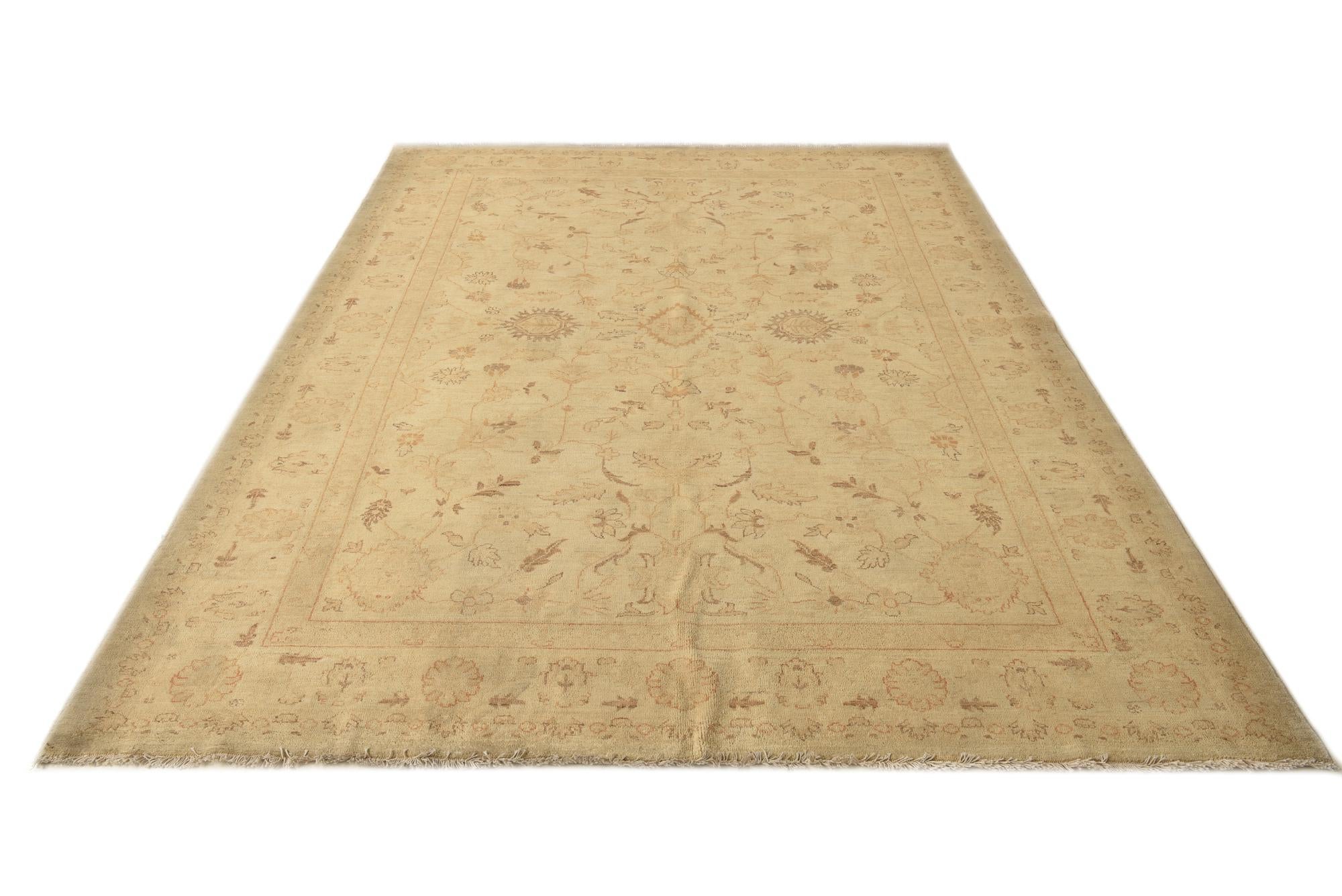 6' 11 x 9' 10 Hand Knotted Peshawar Ziegler Rug