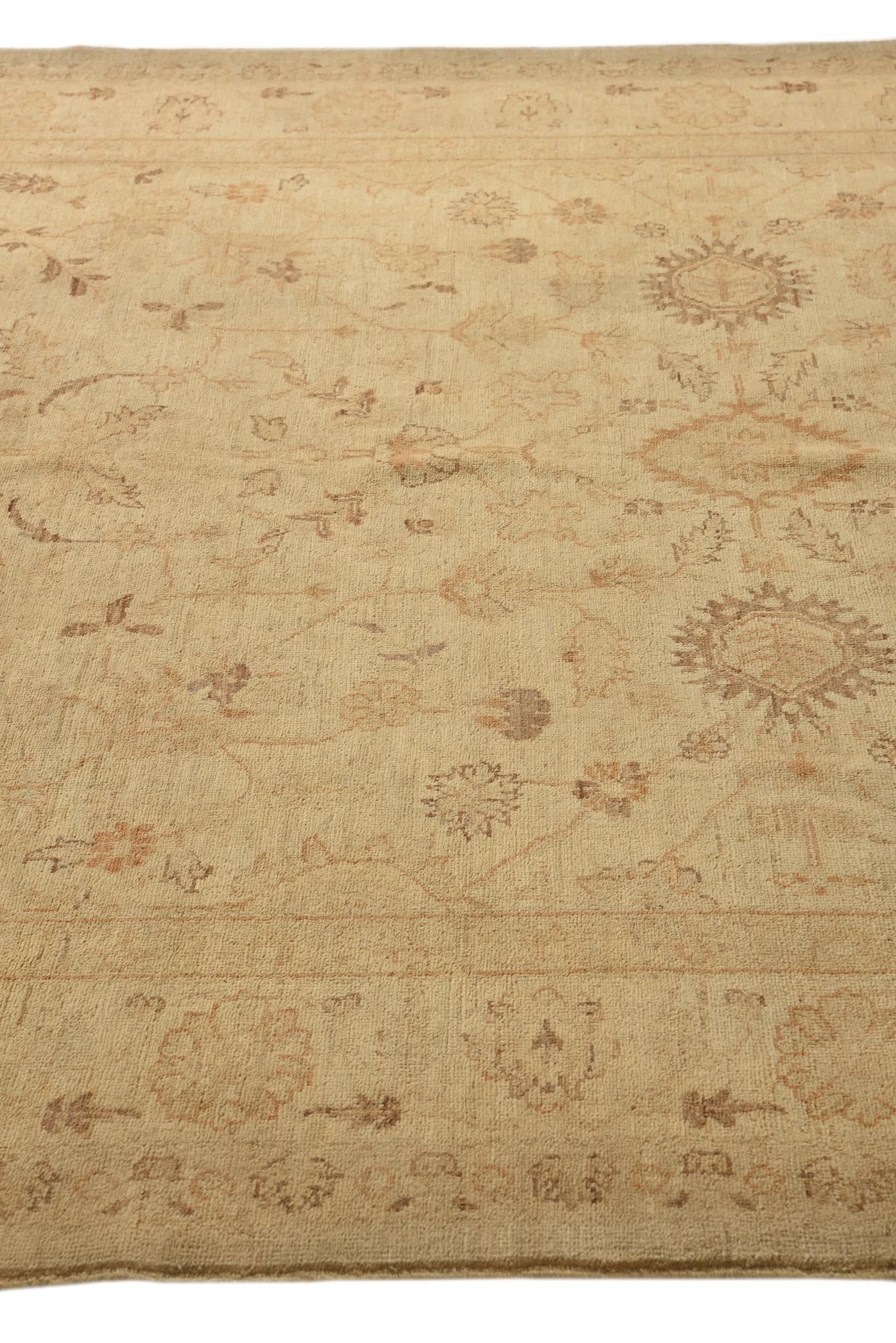 6' 11 x 9' 10 Hand Knotted Peshawar Ziegler Rug