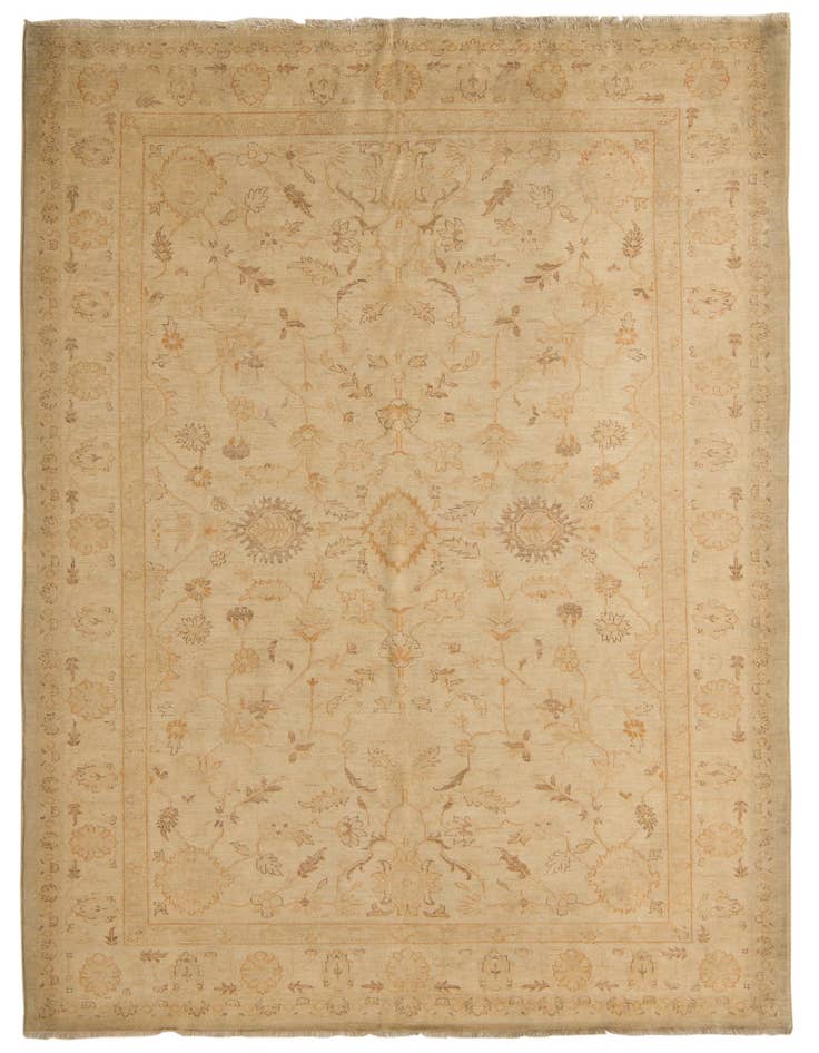 Detail image of 6' 11 x 9' 10 Hand Knotted Peshawar Ziegler Rug