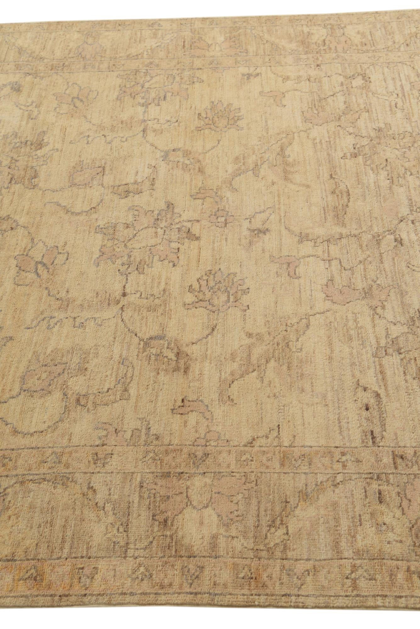 5' 5 x 7' 10 Hand Knotted Peshawar Ziegler Rug