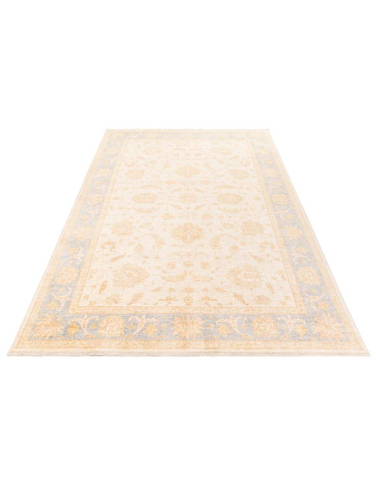 Detail image of 6' 7 x 9' 7 Hand Knotted Peshawar Ziegler Rug