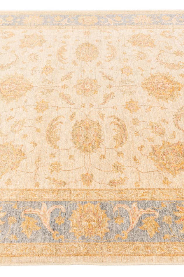 Detail image of 6' 7 x 9' 7 Hand Knotted Peshawar Ziegler Rug