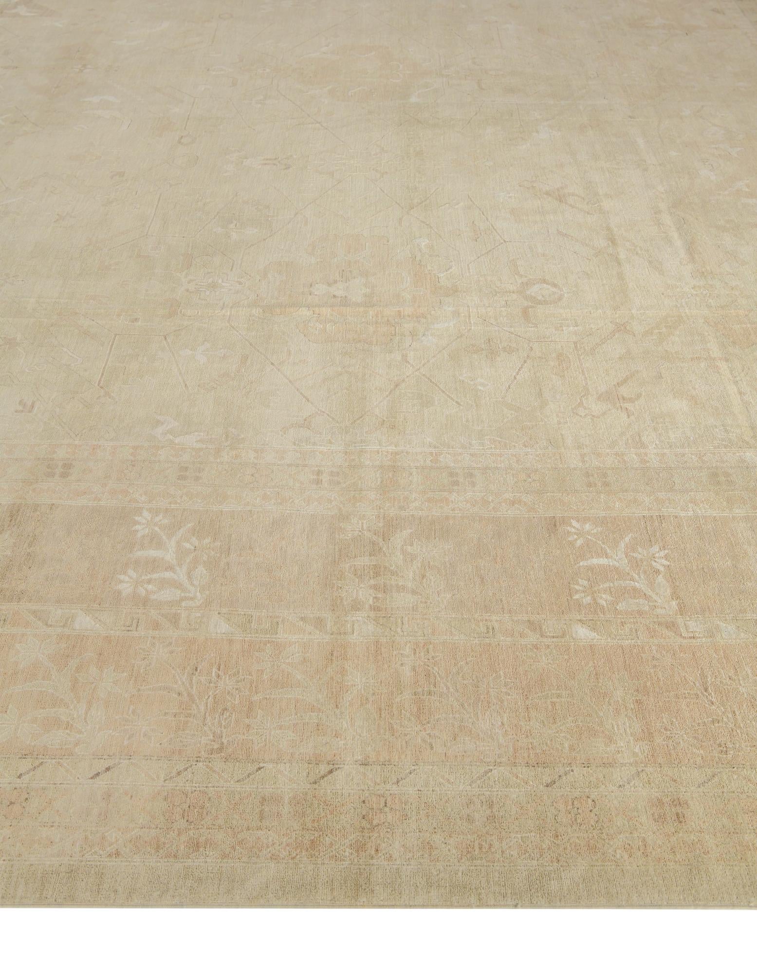 18' 5 x 25' Hand Knotted Peshawar Ziegler Oriental Rug