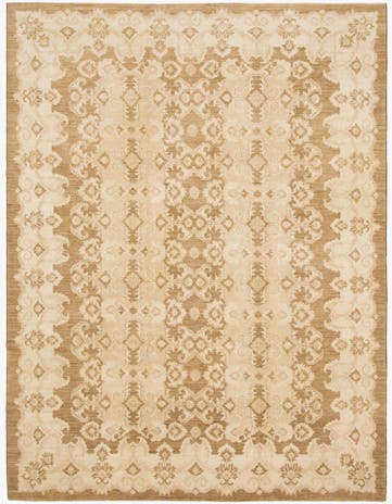 9' 2 x 12' Hand Knotted Peshawar Ziegler Rug