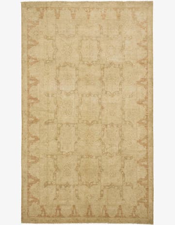 5' 10 x 10' Hand Knotted Peshawar Ziegler Rug