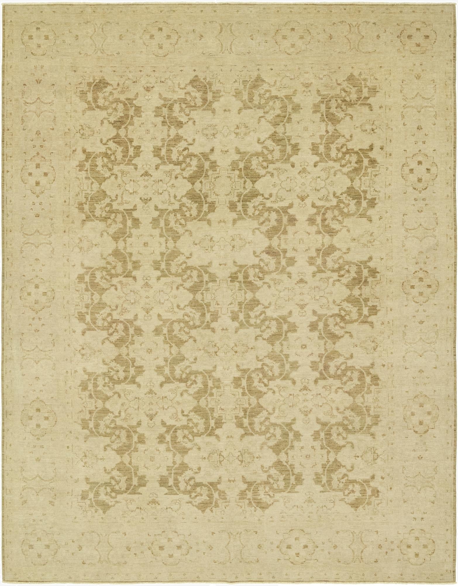 8' 10 x 11' 5  Hand Knotted Peshawar Ziegler Rug
