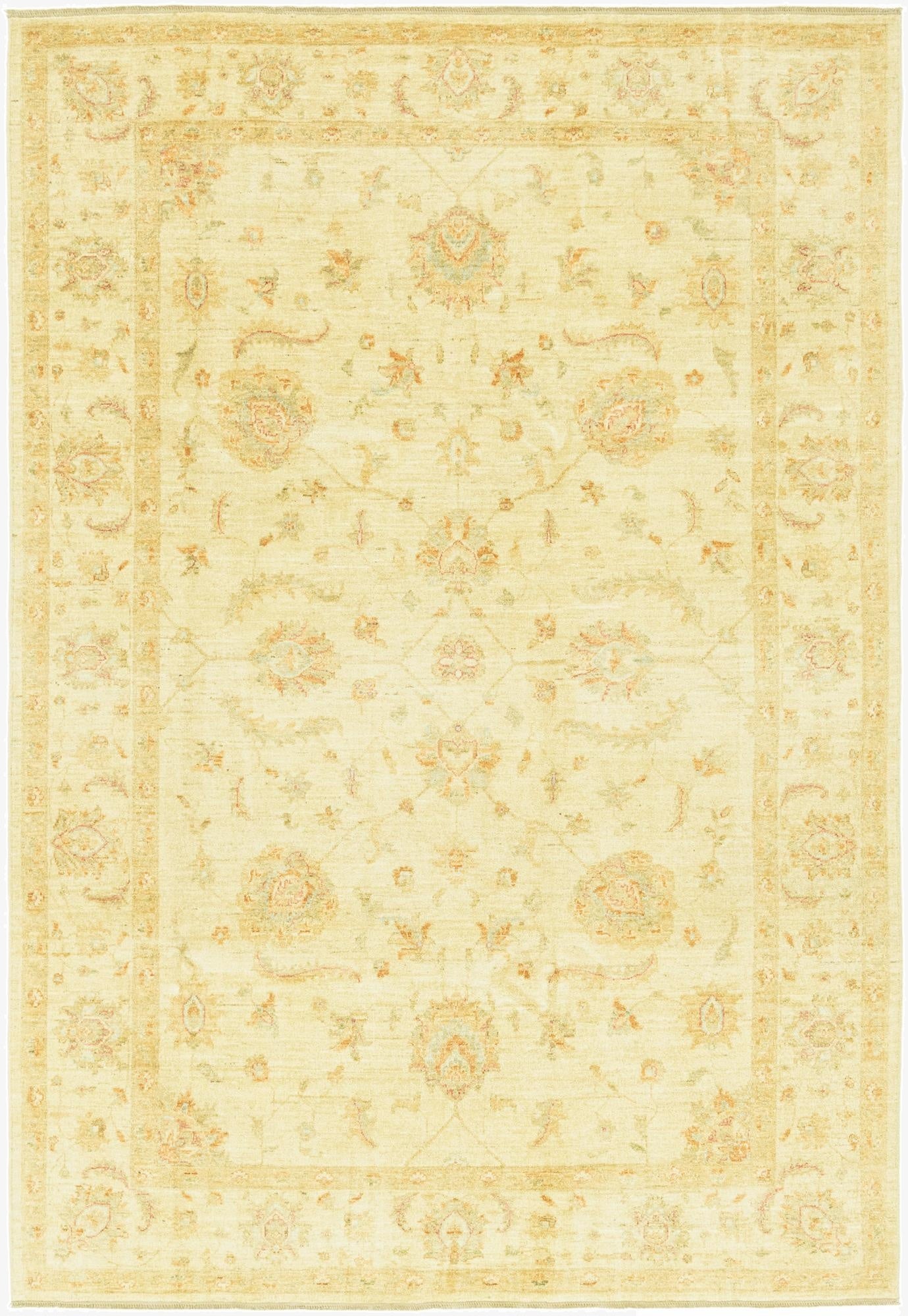 6' 8 x 9' 8  Hand Knotted Peshawar Ziegler Rug