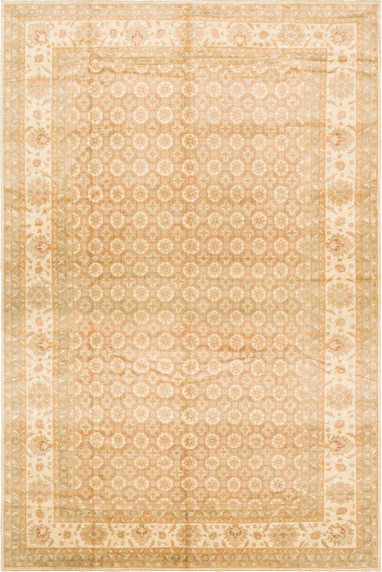 16' 6 x 25' 2  Hand Knotted Peshawar Ziegler Rug