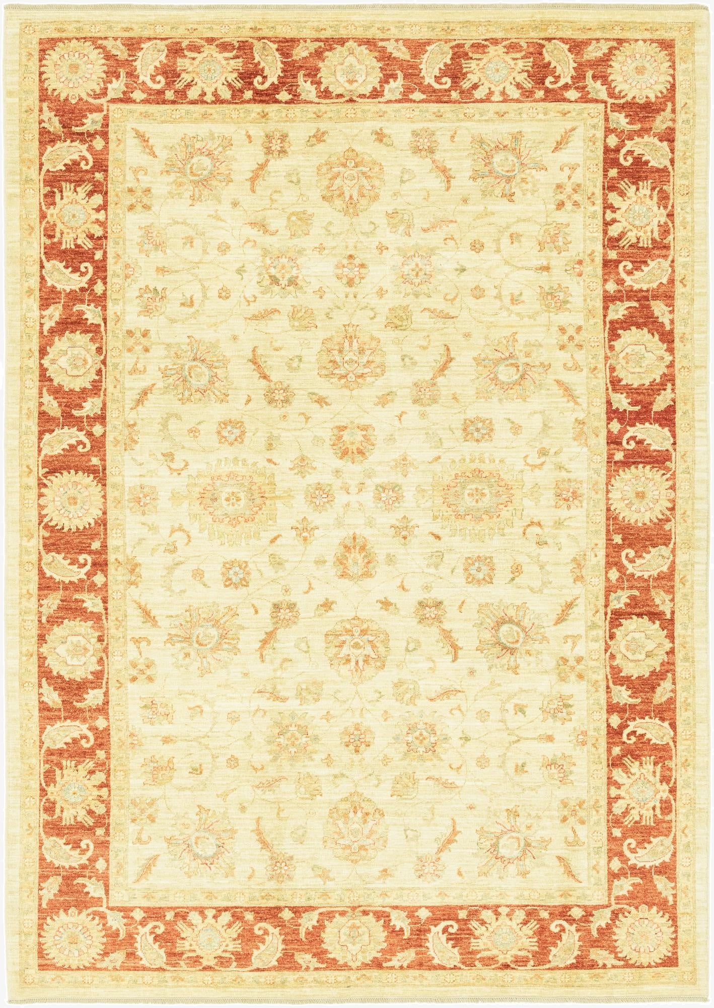 6' 8 x 9' 8  Hand Knotted Peshawar Ziegler Rug