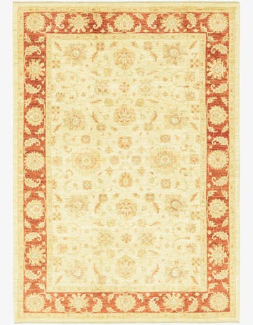 6' 8 x 9' 8 Hand Knotted Peshawar Ziegler Rug