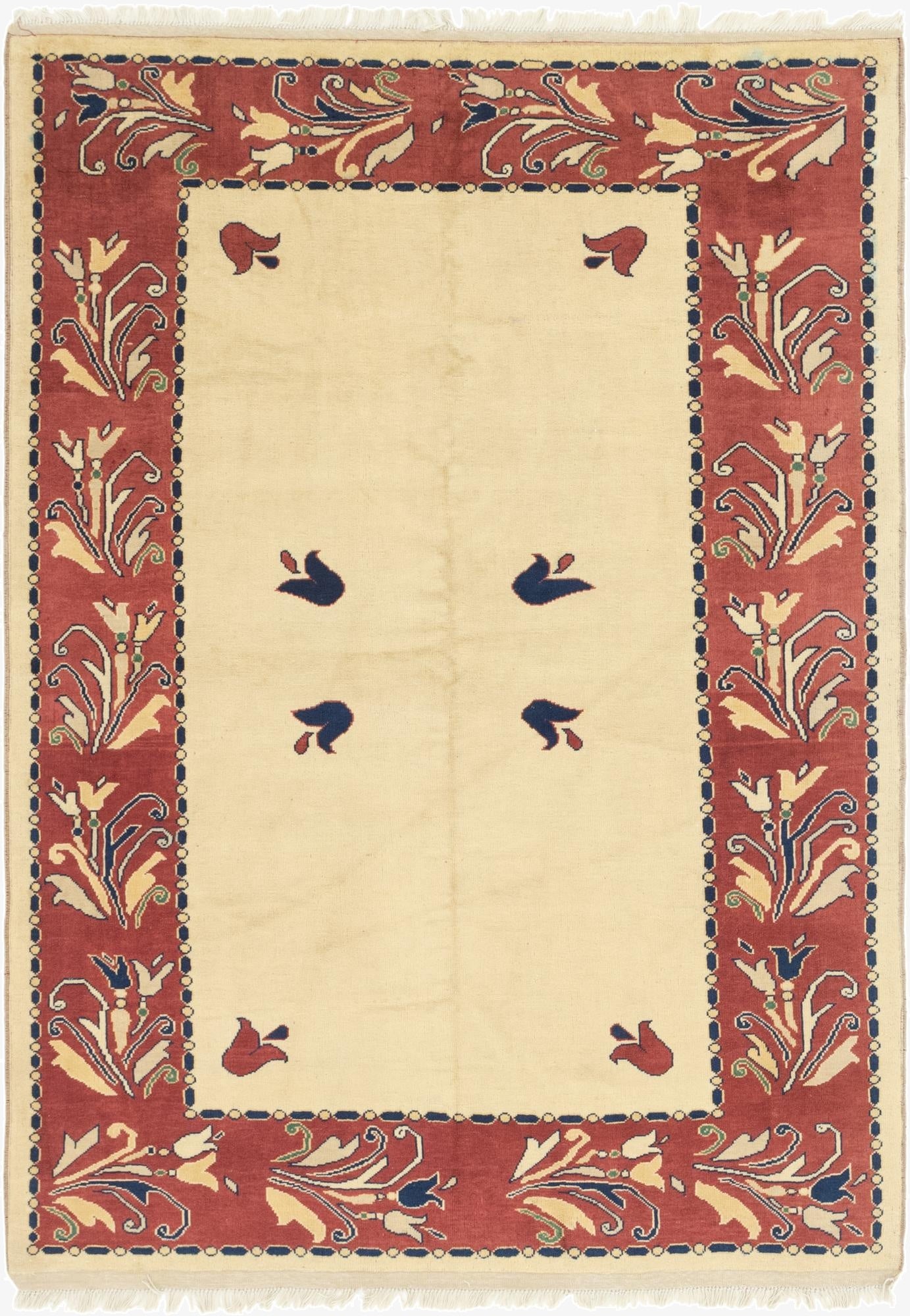5' 7 x 8'  Hand Knotted Peshawar Ziegler Rug