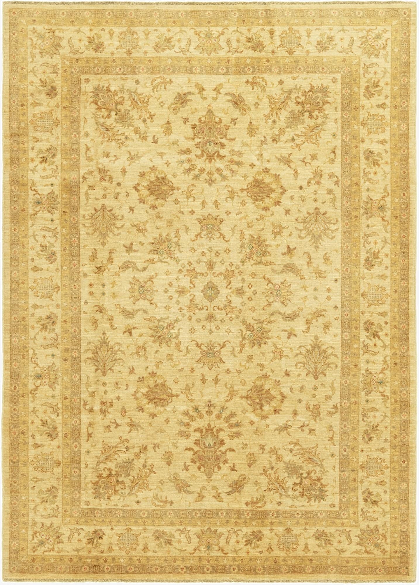 7' x 9' 10  Hand Knotted Peshawar Ziegler Rug