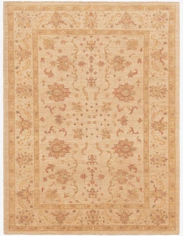 5' 10 x 7' 9 Hand Knotted Peshawar Ziegler Rug