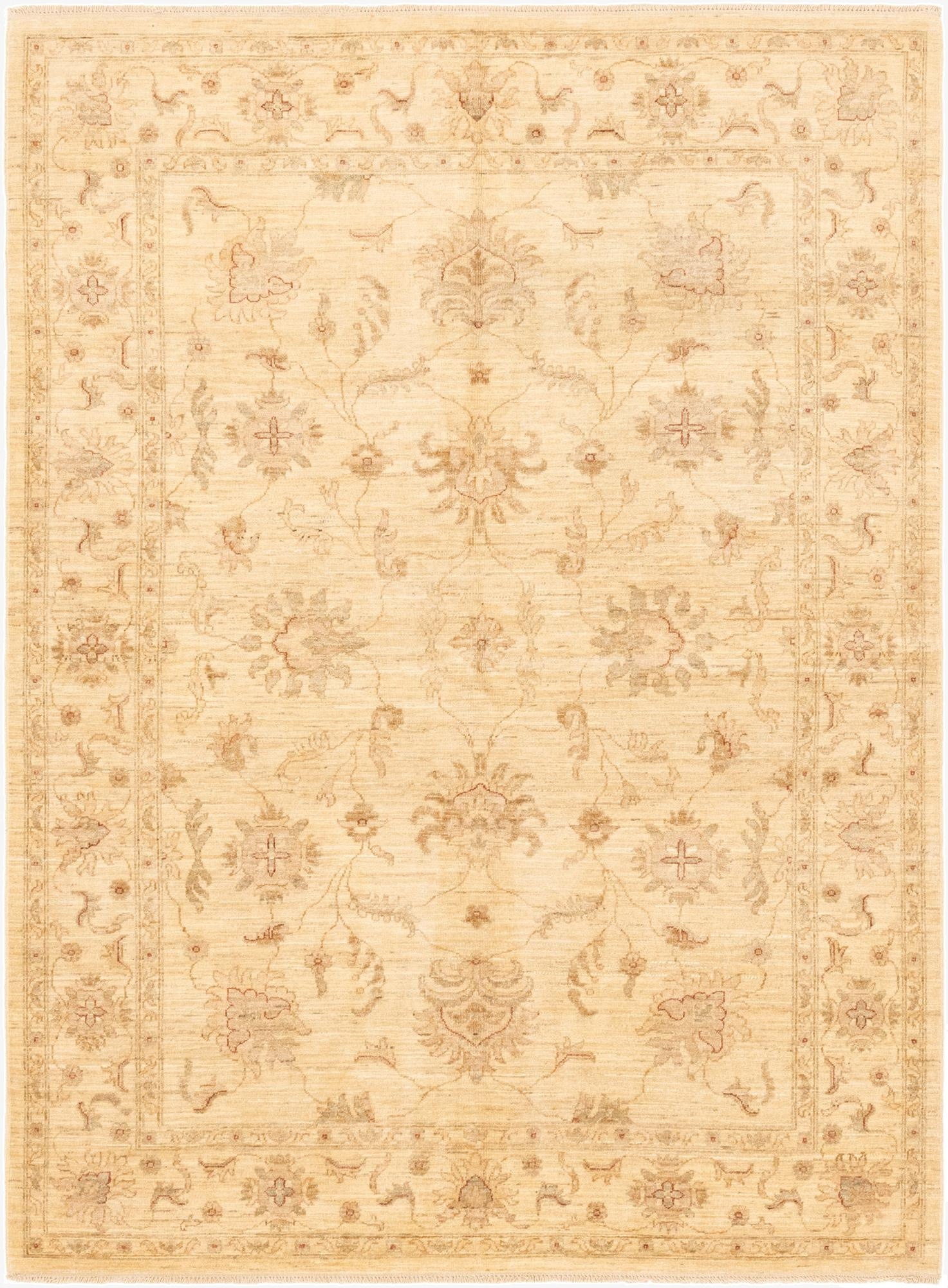 5' 9 x 7' 10  Hand Knotted Peshawar Ziegler Rug