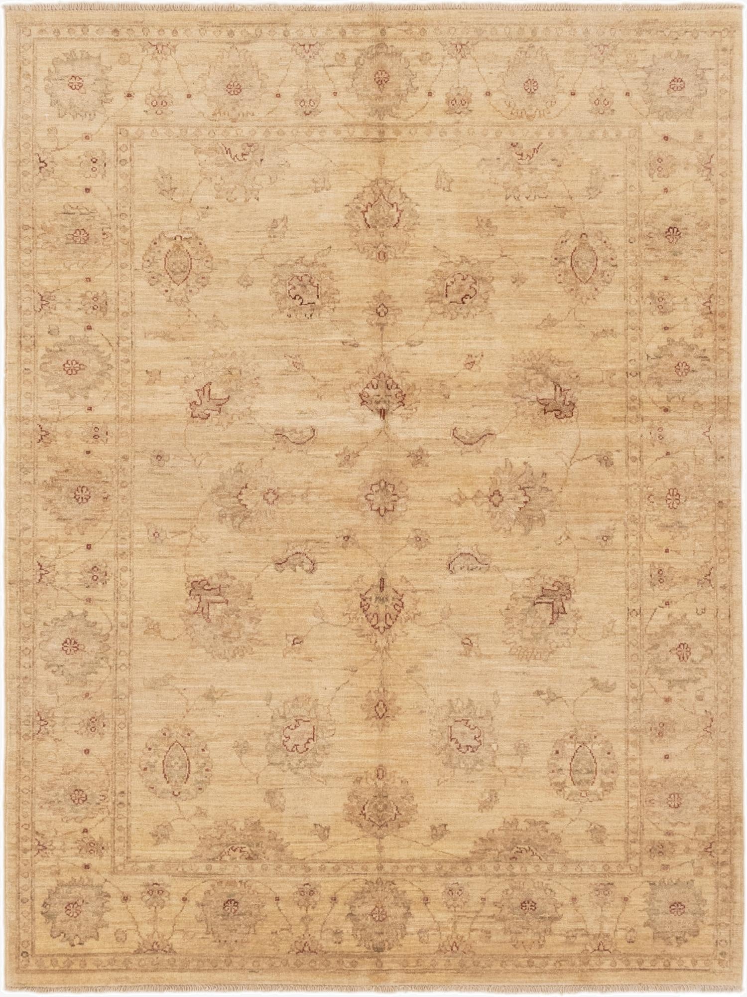 5' x 6' 7  Hand Knotted Peshawar Ziegler Rug