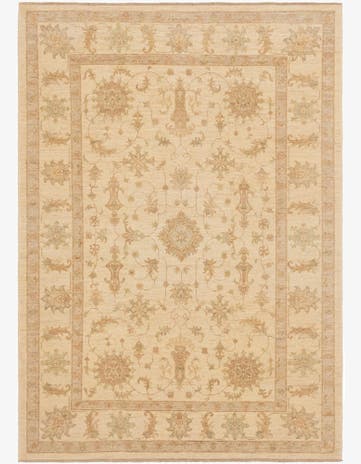 5' 8 x 8' Hand Knotted Peshawar Ziegler Rug