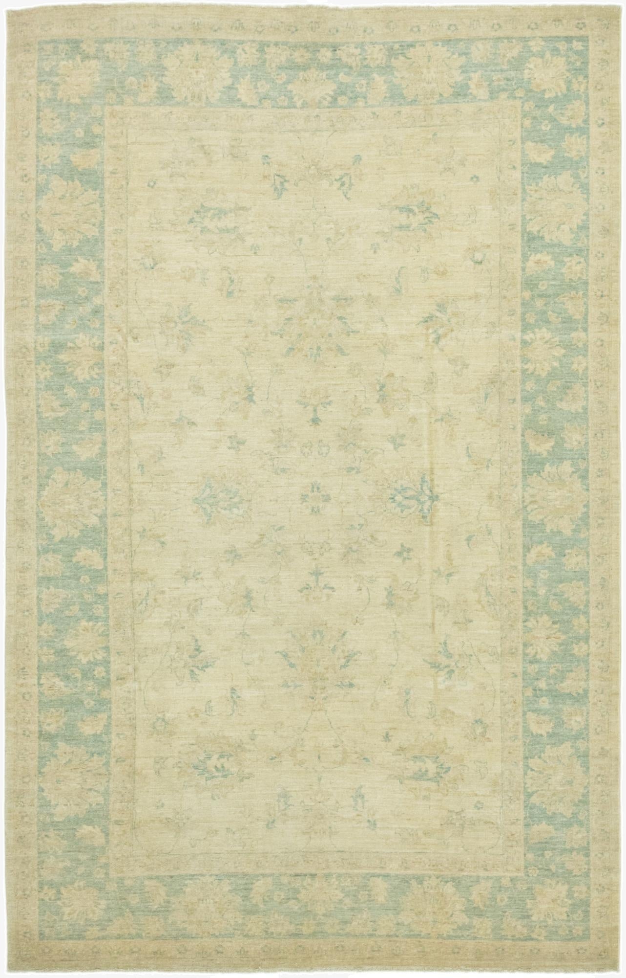 6' 3 x 10'  Hand Knotted Peshawar Ziegler Rug