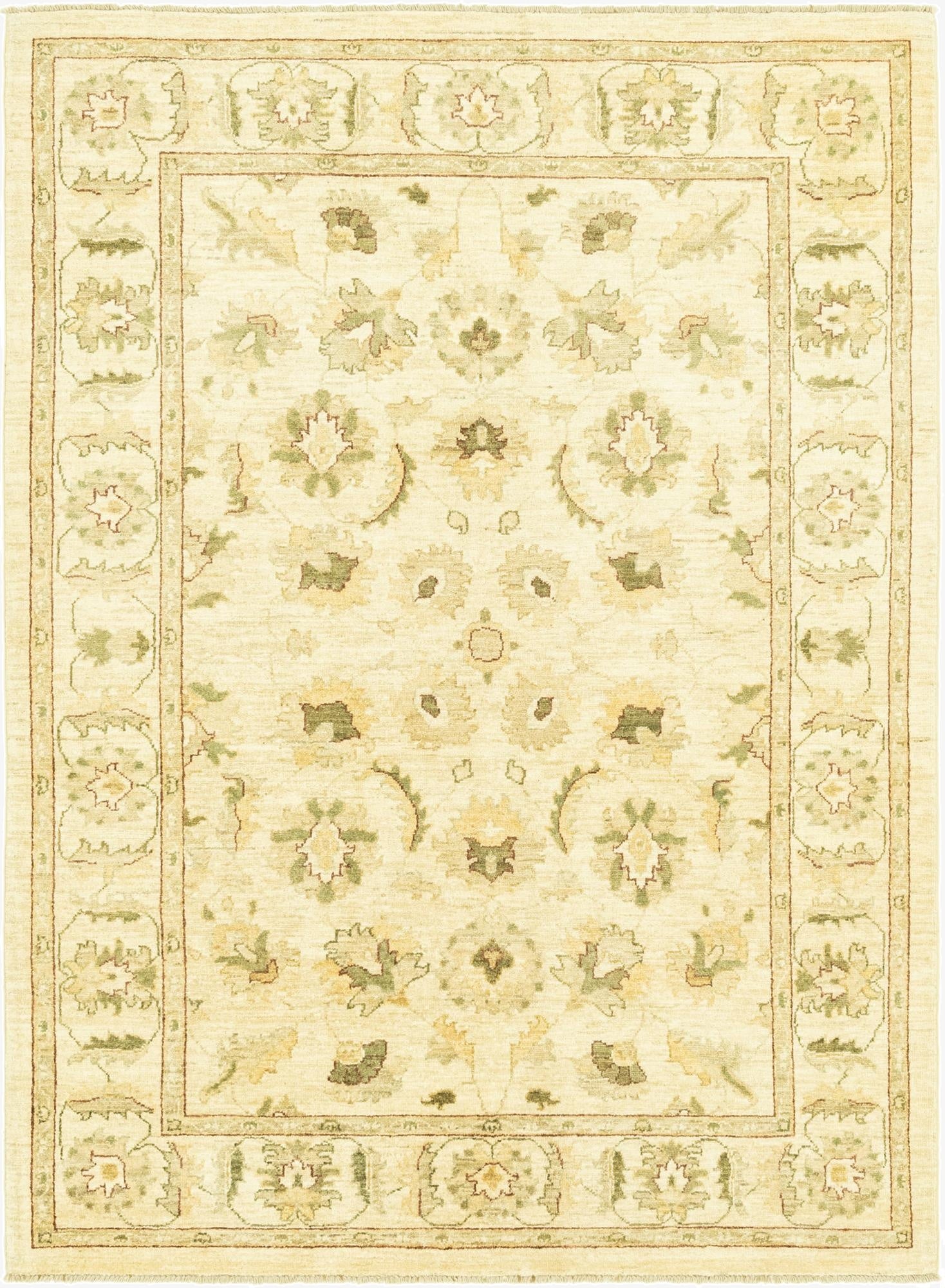 5' x 6' 10  Hand Knotted Peshawar Ziegler Rug