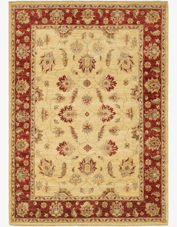 6' 8 x 9' 7 Hand Knotted Peshawar Ziegler Rug