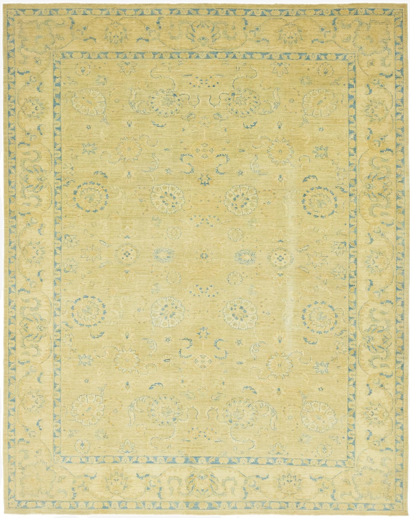 9' 2 x 11' 6  Hand Knotted Peshawar Ziegler Rug