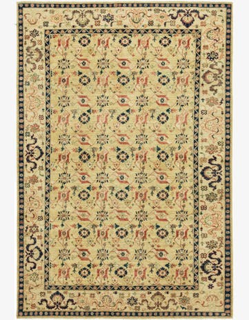 5' 10 x 8' 9 Hand Knotted Peshawar Ziegler Rug