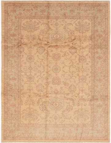 9' x 12' 2 Hand Knotted Peshawar Ziegler Rug