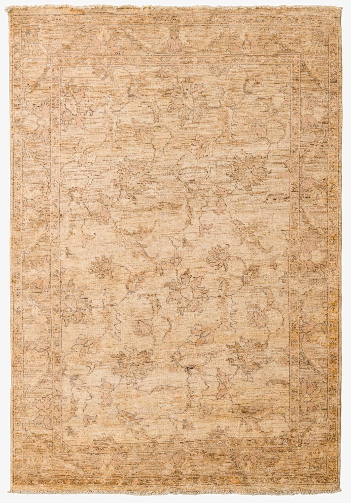 5' 5 x 7' 10  Hand Knotted Peshawar Ziegler Rug