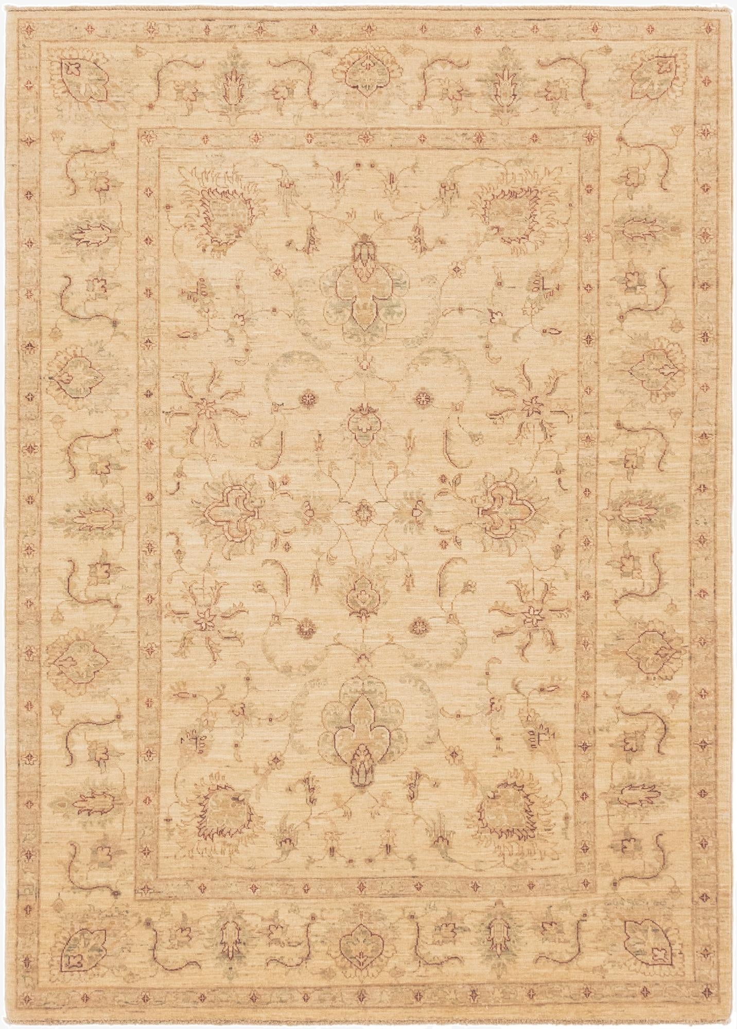 5' 8 x 7' 10  Hand Knotted Peshawar Ziegler Rug