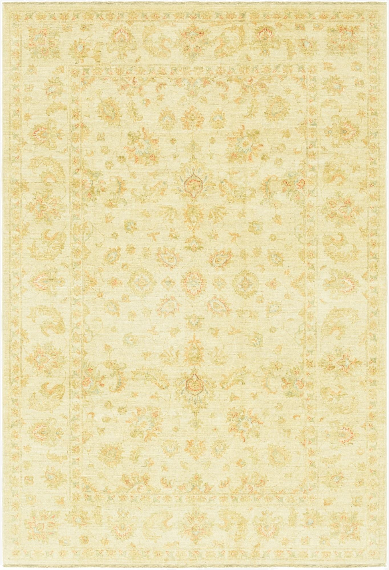 6' 8 x 9' 10  Hand Knotted Peshawar Ziegler Rug