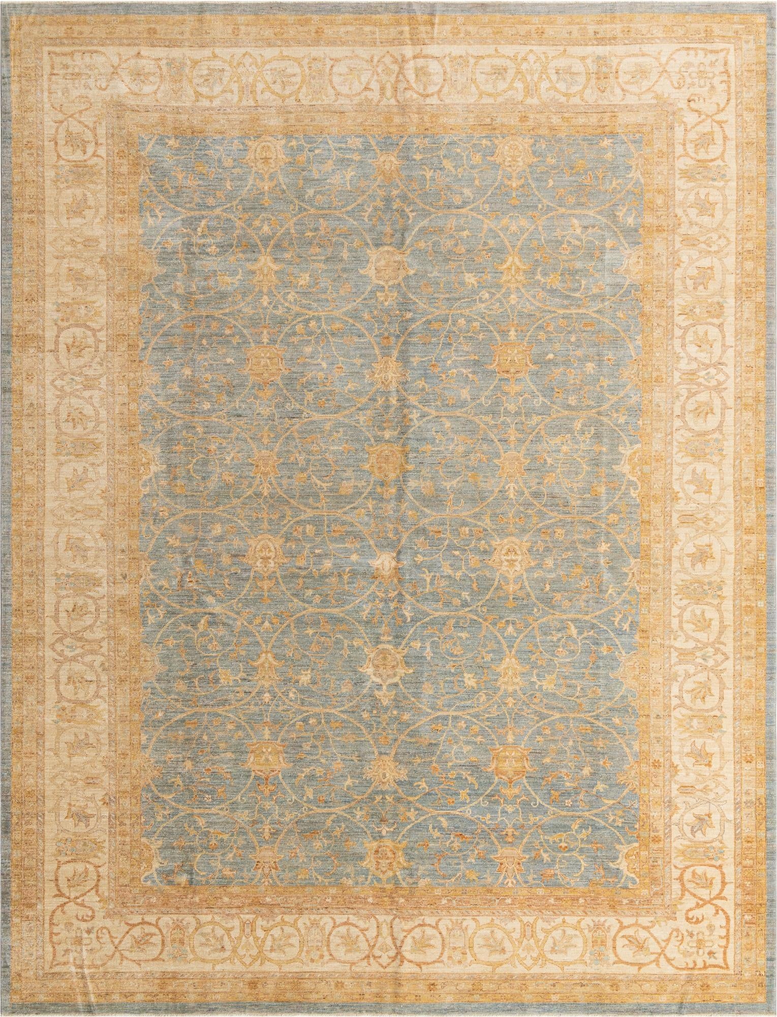 10' x 13' 1  Hand Knotted Peshawar Ziegler Rug
