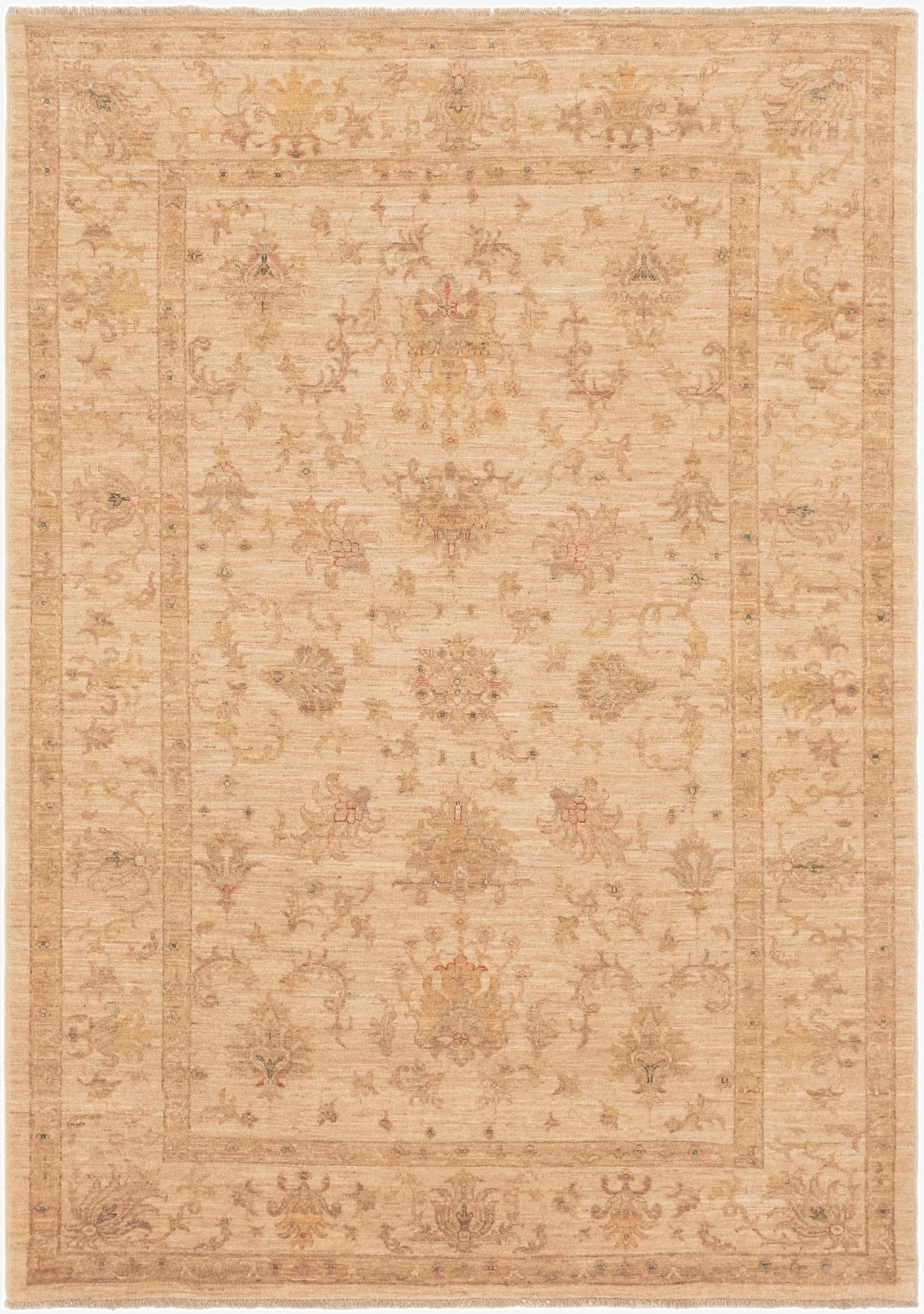 5' 8 x 7' 10  Hand Knotted Peshawar Ziegler Rug