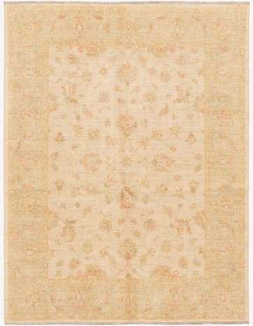 5' x 6' 6 Hand Knotted Peshawar Ziegler Rug