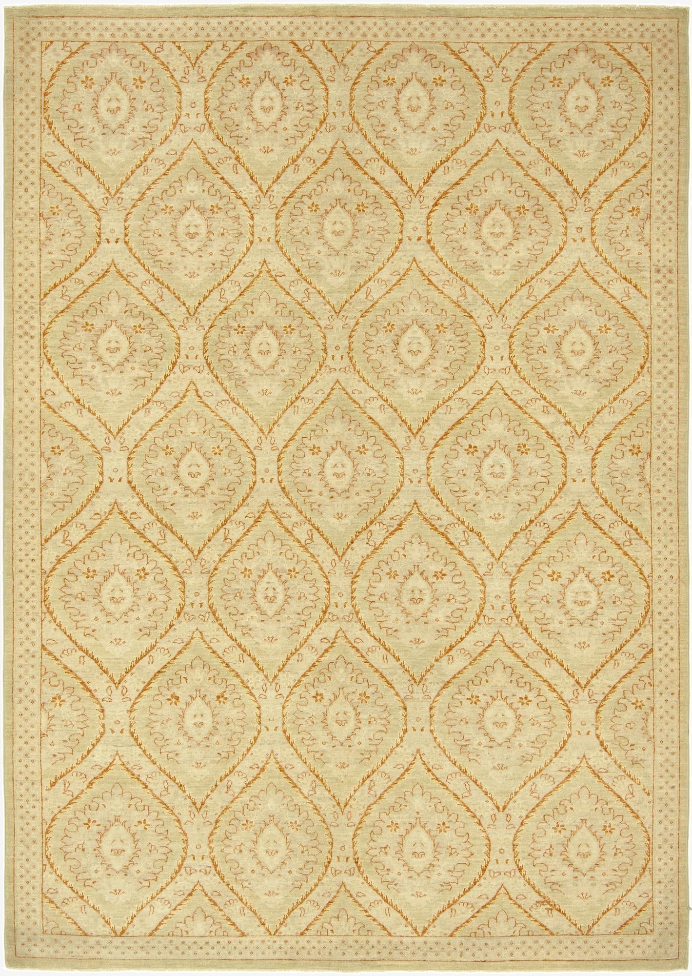 6' 8 x 9' 5  Hand Knotted Peshawar Ziegler Rug