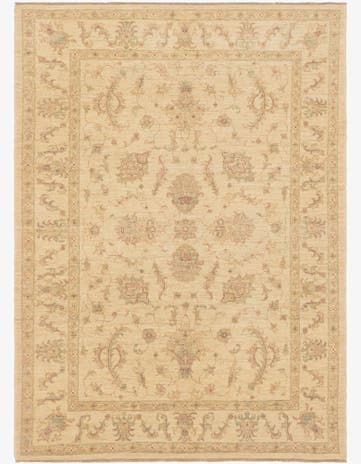 5' 10 x 8' Hand Knotted Peshawar Ziegler Rug