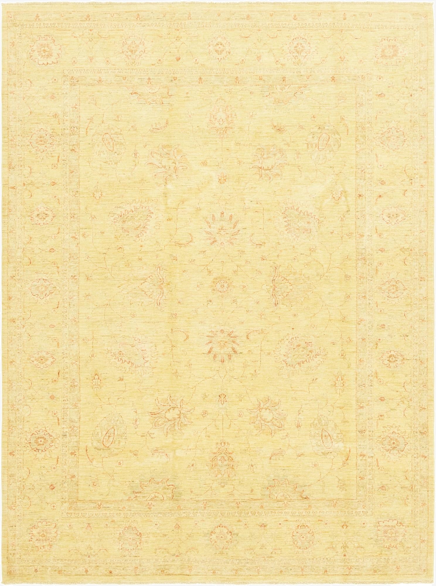 7' x 9' 3  Hand Knotted Peshawar Ziegler Rug