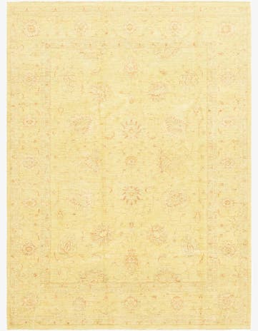7' x 9' 3 Hand Knotted Peshawar Ziegler Rug