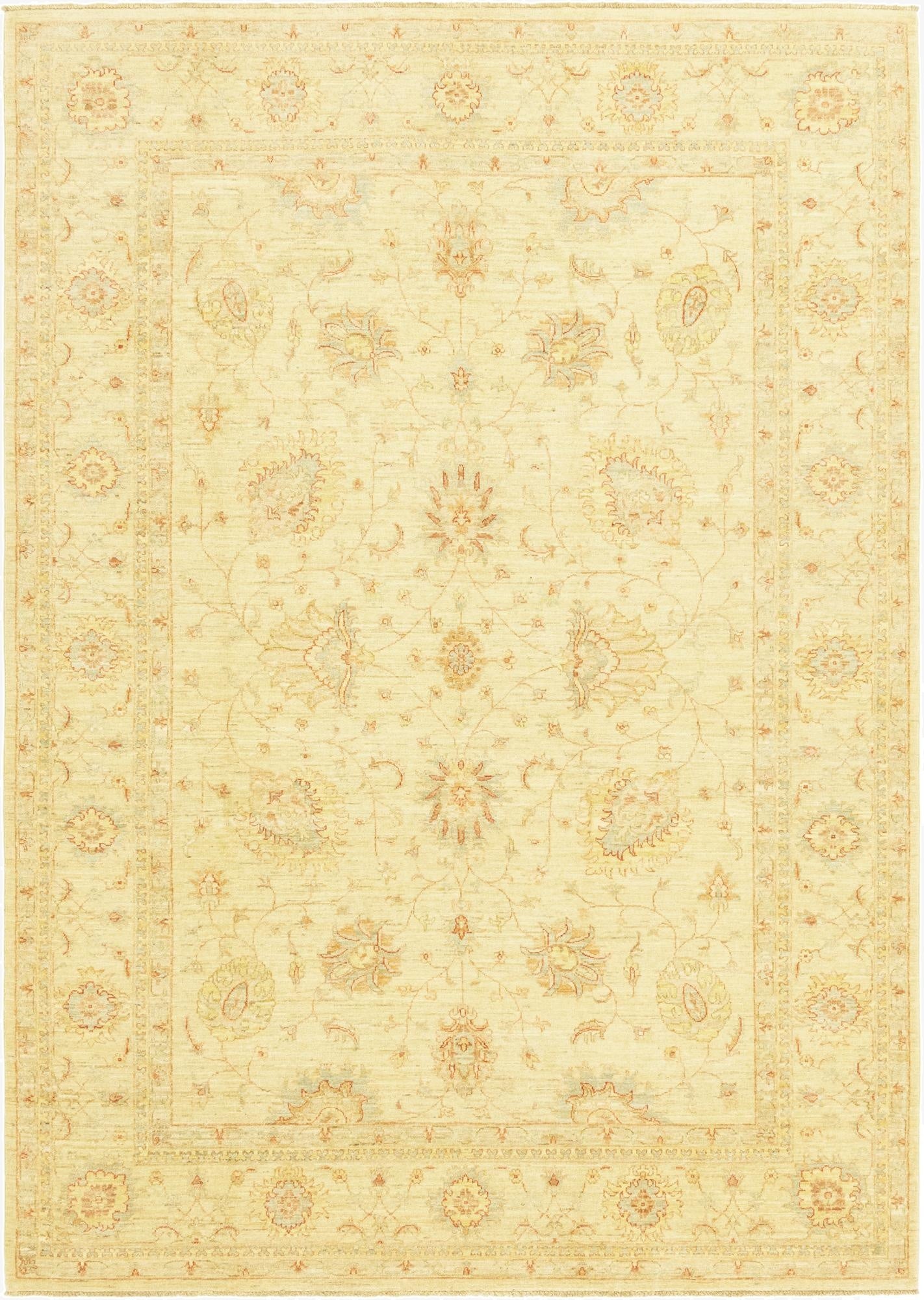 213cm x 297cm  Hand Knotted Peshawar Ziegler Rug
