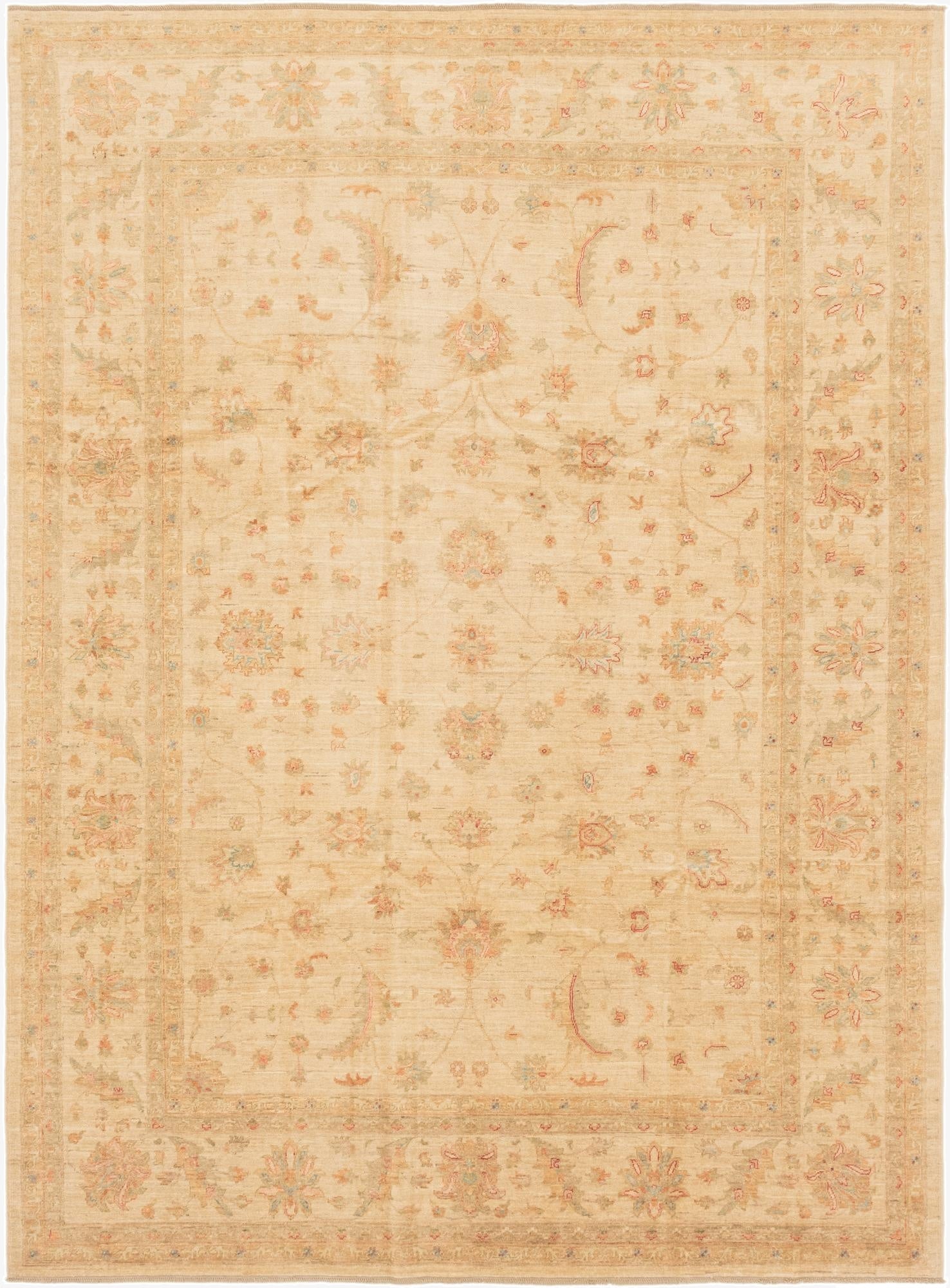 8' 3 x 11' 5  Hand Knotted Peshawar Ziegler Rug