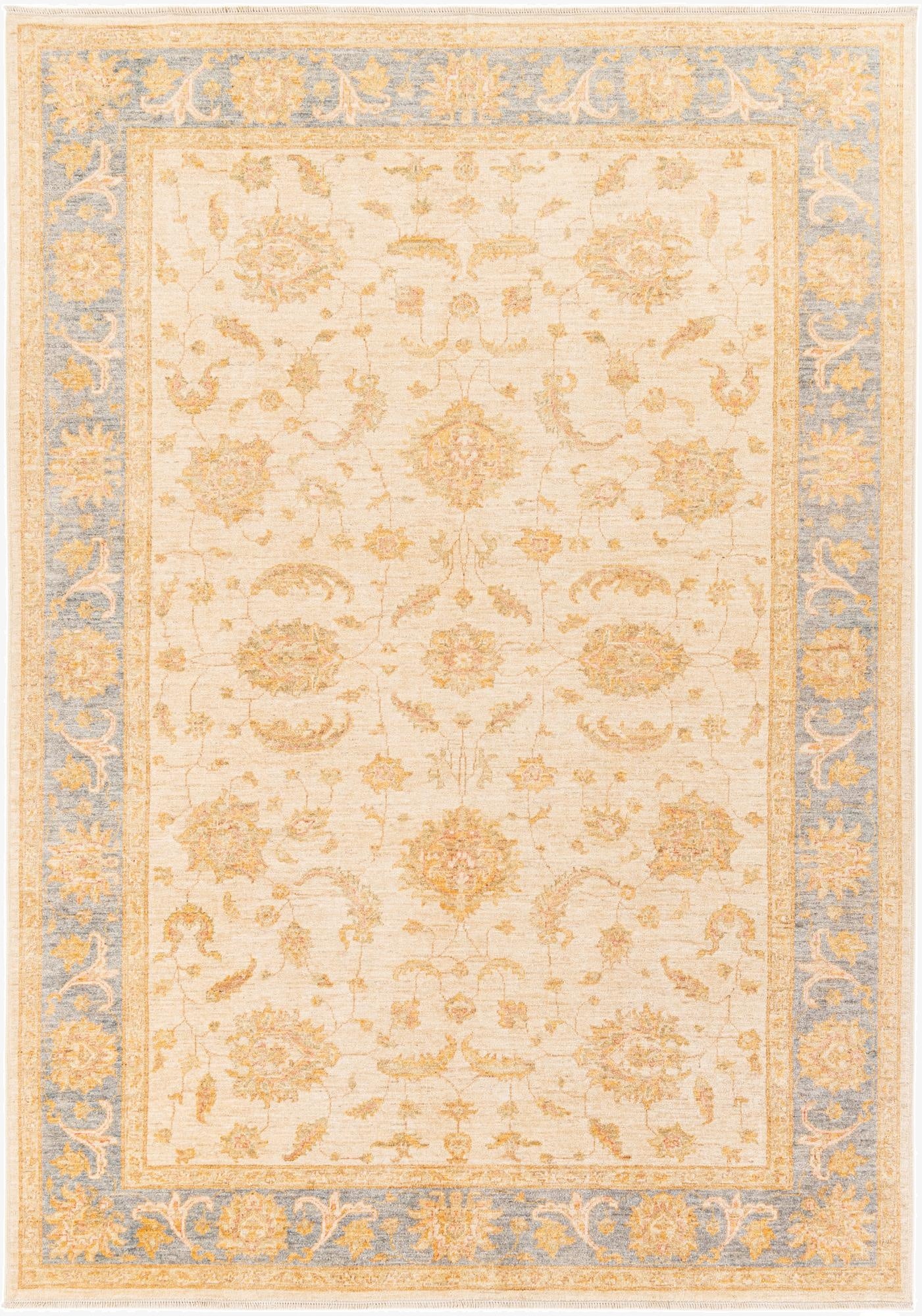 6' 7 x 9' 7  Hand Knotted Peshawar Ziegler Rug