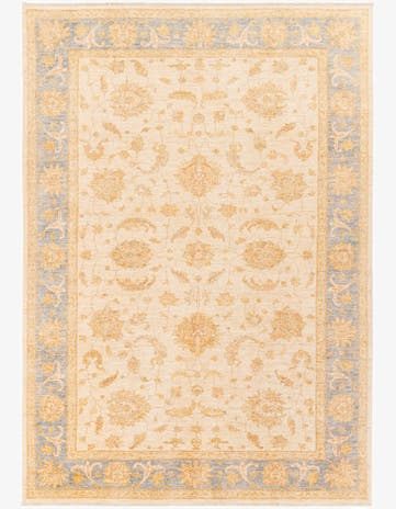 6' 7 x 9' 7 Hand Knotted Peshawar Ziegler Rug